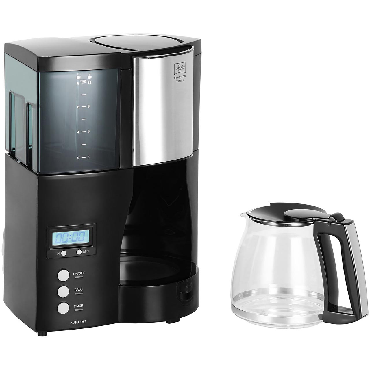 Melitta 6613648 Optima Timer Filter Coffee Machine with Timer Black New