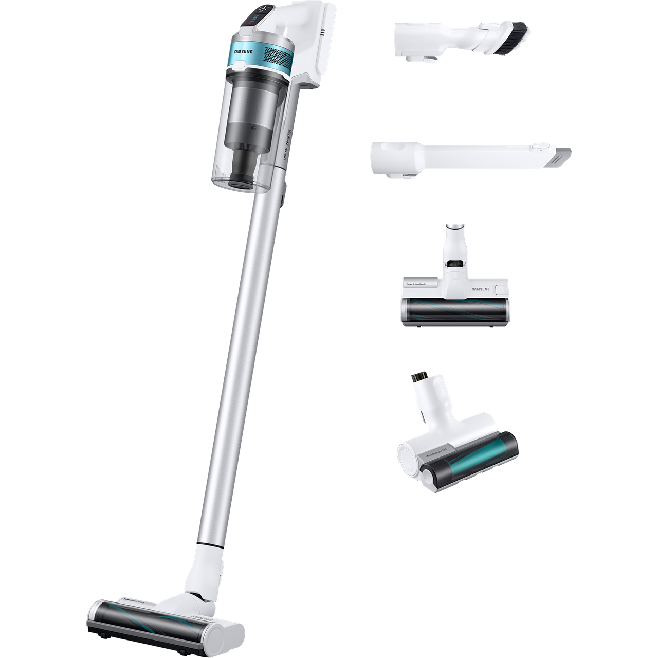 Samsung Jet™ 70 Pet VS15T7032R1 Cordless Vacuum Cleaner with up to 40 Minutes Run Time - White / Green