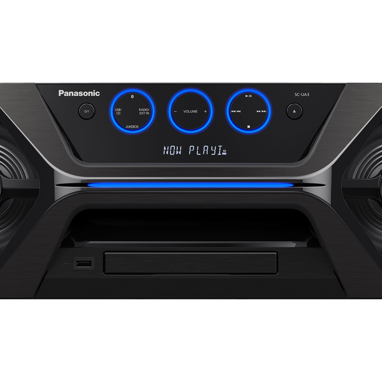 Panasonic SC-UA3E-K 300 Watt High Power Mini Hi-Fi System Bluetooth Hi ...