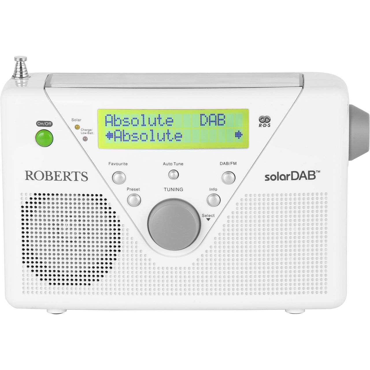 Roberts Radio SolarDAB2w DAB/FM RDS Digital Solar Powered Radio DAB