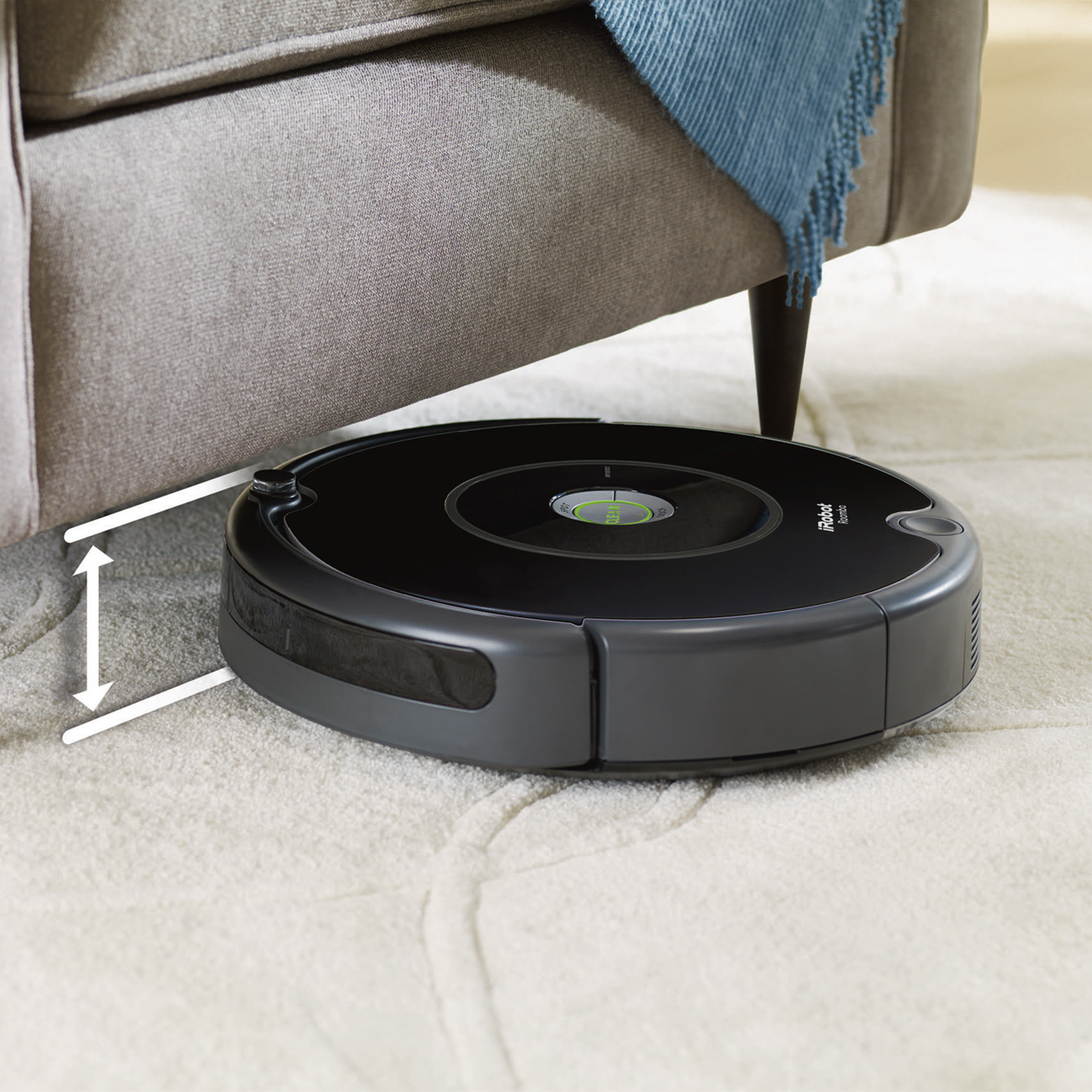 iRobot Roomba 606 Robotic Vacuum Cleaner Carpet / Hard Floor Black ...