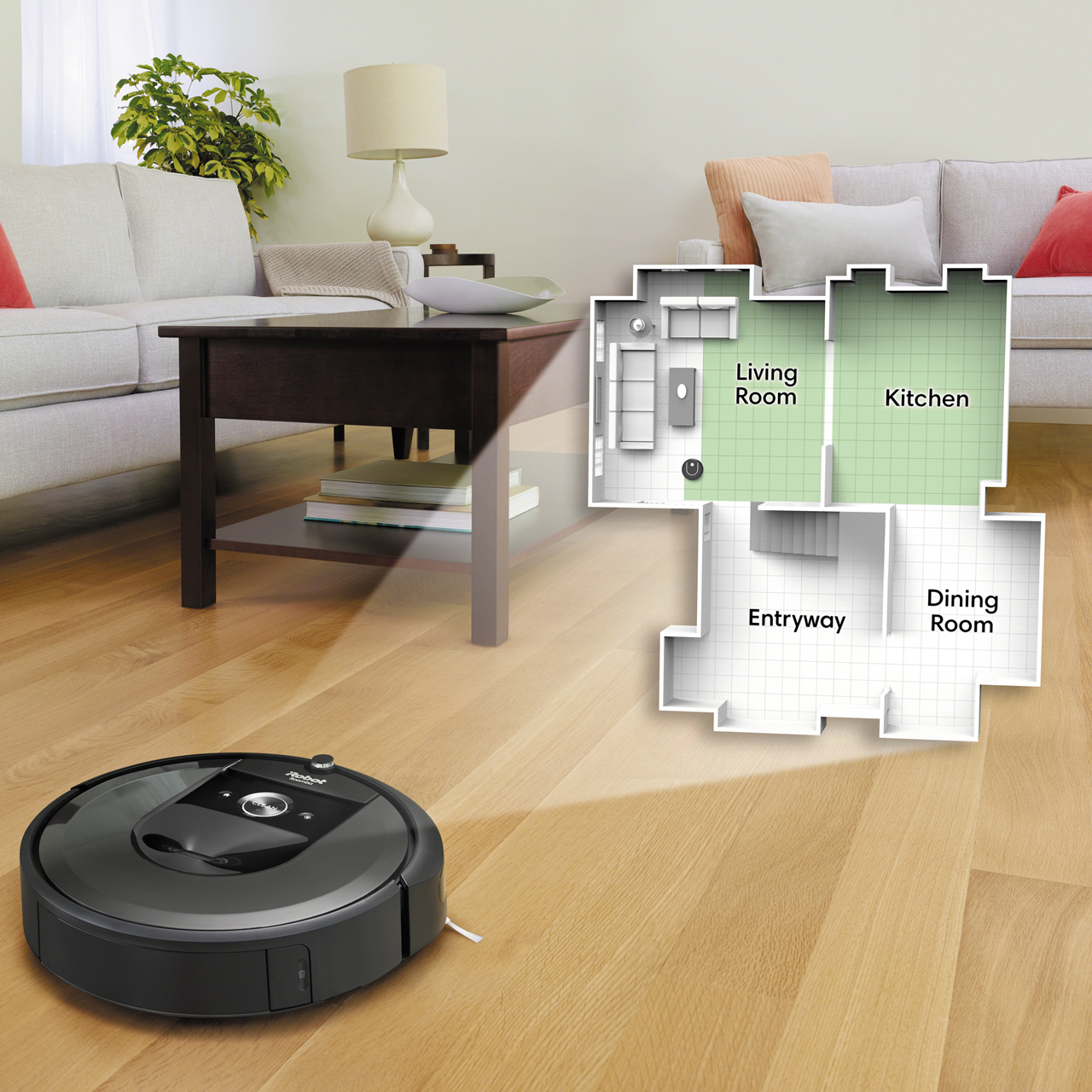 iRobot Roomba I7558+ Robotic Vacuum Cleaner Carpet / Hard Floor