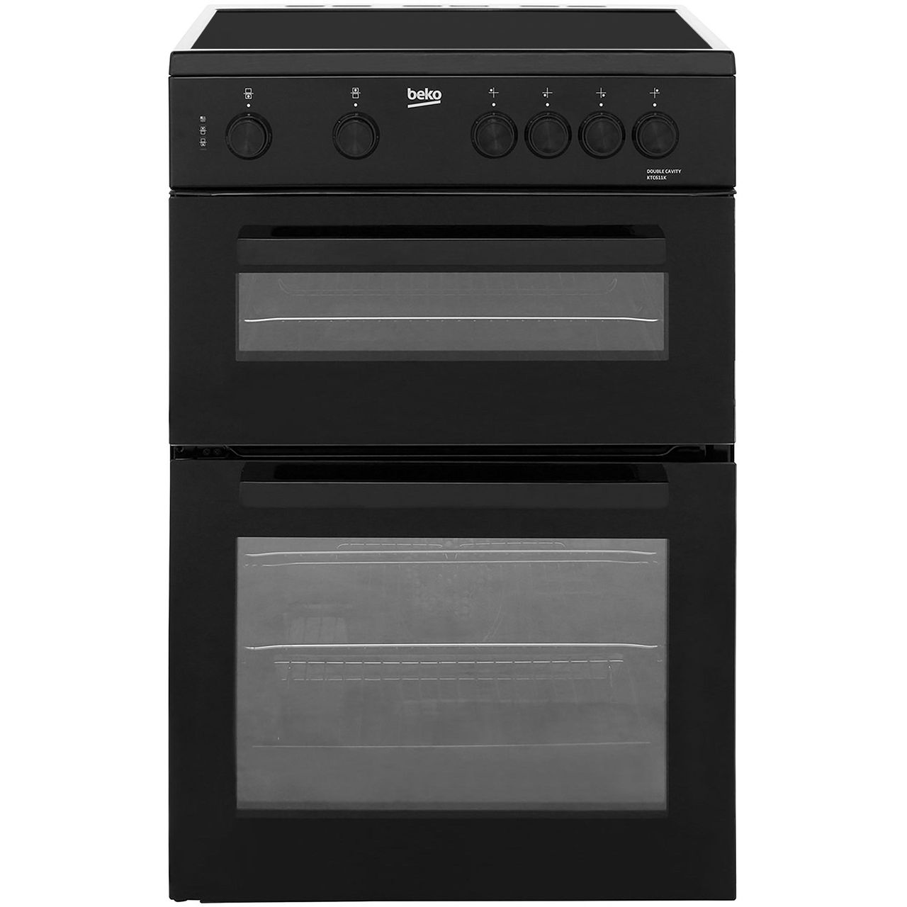 Beko 60cm Electric Cooker with Ceramic Hob - Black - A Rated