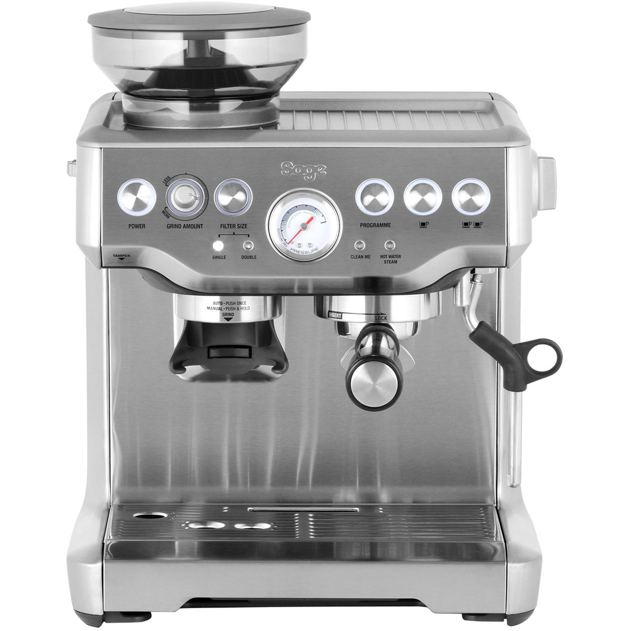 Sage BES875UK The Barista Express Espresso Coffee Machine 15 bar ...