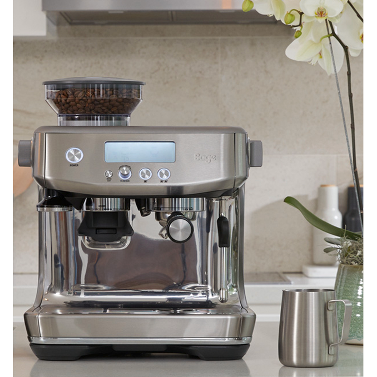 Sage SES878BSS The Barista Pro™ Espresso Coffee Machine 15 bar Brushed