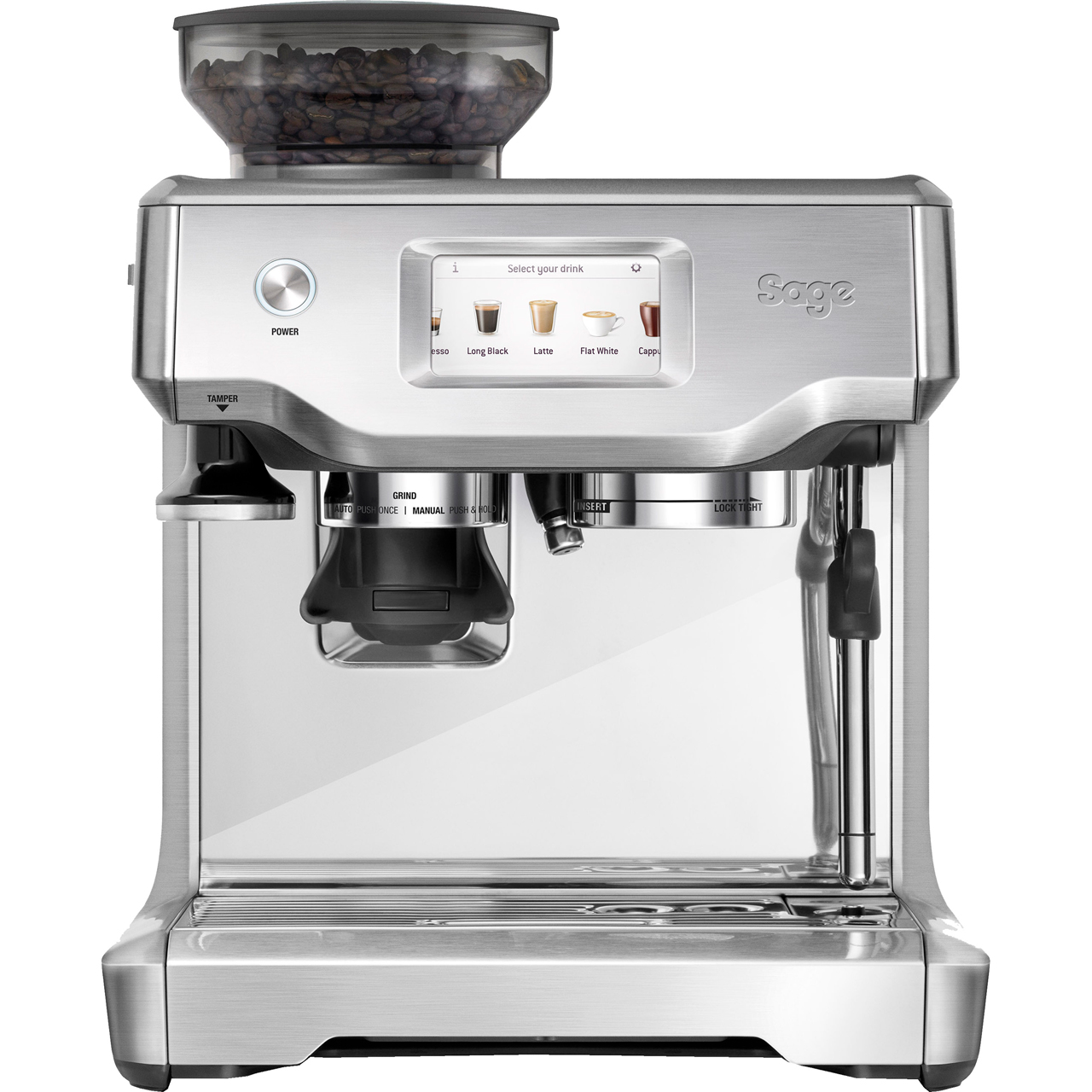 Sage SES880BSS The Barista Touch Bean to Cup Coffee Machine 1680 Watt