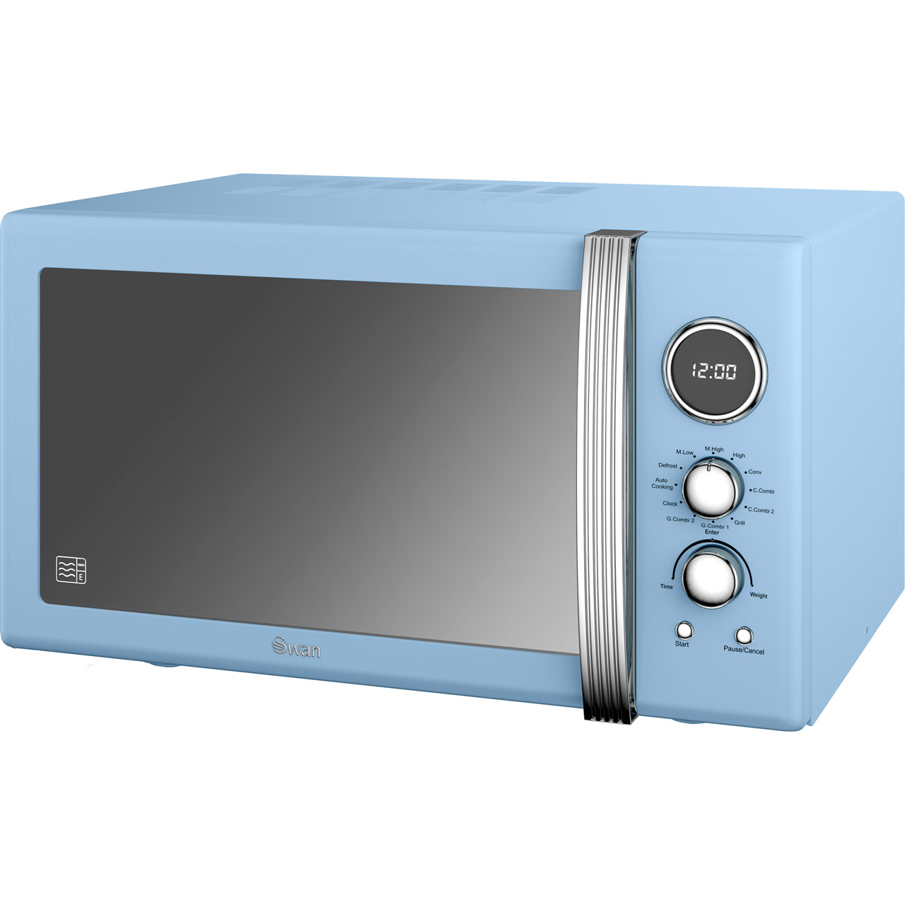 Sm22080bln Bl Swan Retro Microwave Blue Ao