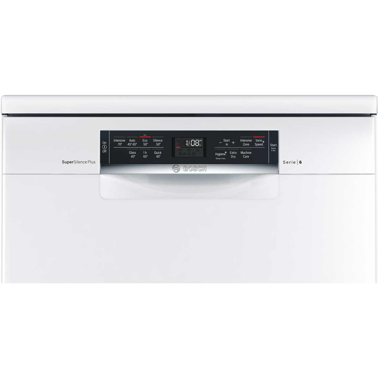 Bosch SMS67MW01G Serie 6 A+ Dishwasher Full Size 60cm 14 Place White
