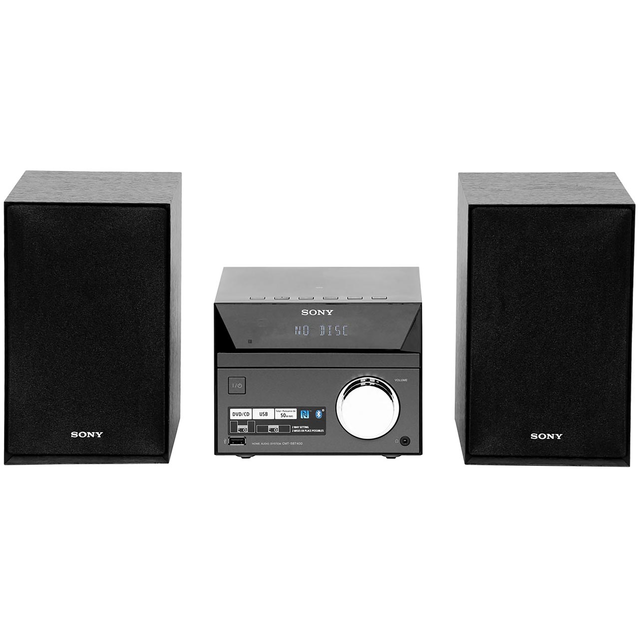 Sony CMTSBT40D 50 Watt Mini HiFi System Bluetooth HiFi System Black