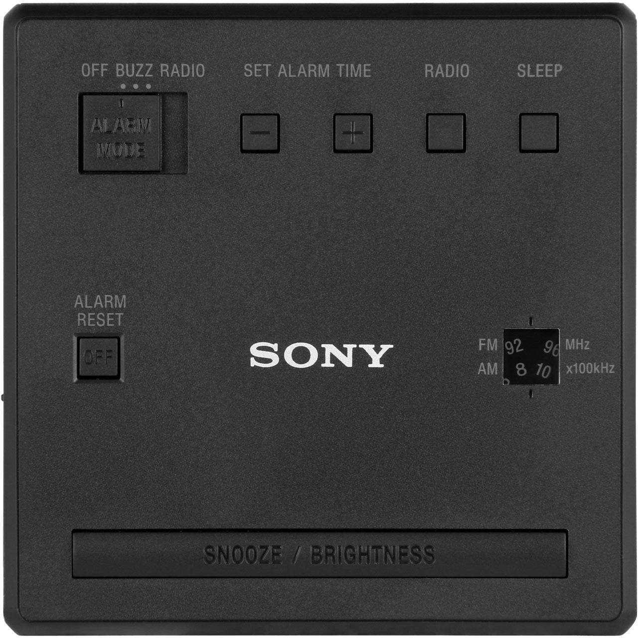 Sony ICFC1B Cube AM/FM Clock Radio with FM / AM Tuner Black