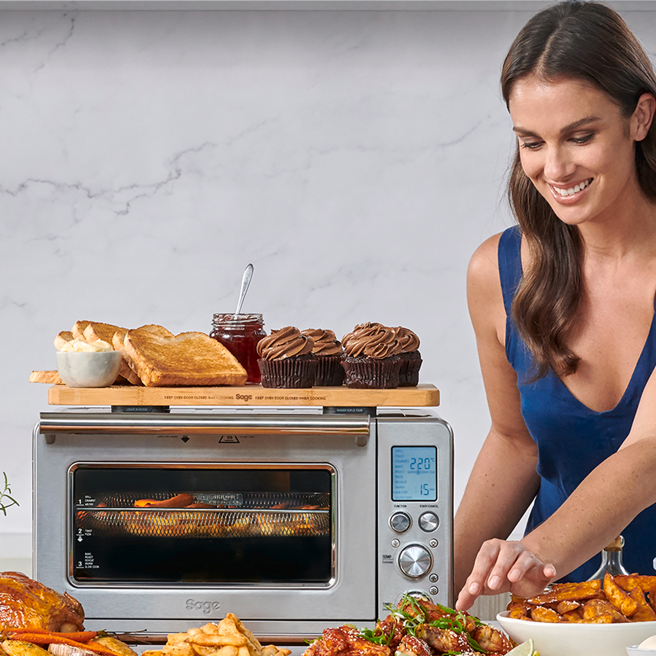 Sage SOV860BSS The Smart Mini ovens & Hob Free Standing Brushed