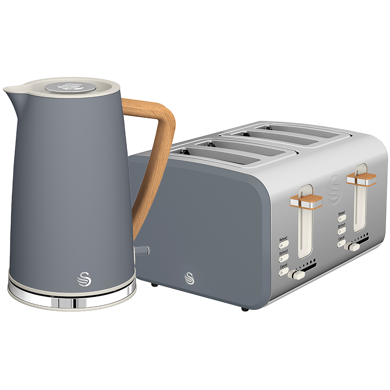 Swan STP2091GRYN Nordic Kettle and Toaster Set Grey eBay