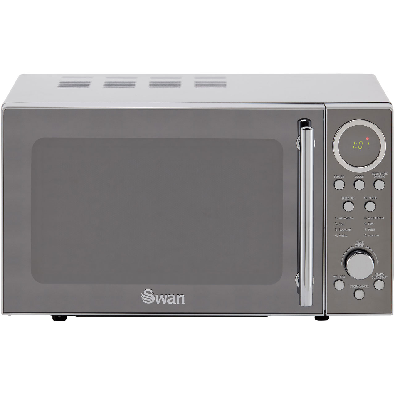 Swan STRP2080N Classic 800 Watt Breakfast Set Microwave Stainless Steel