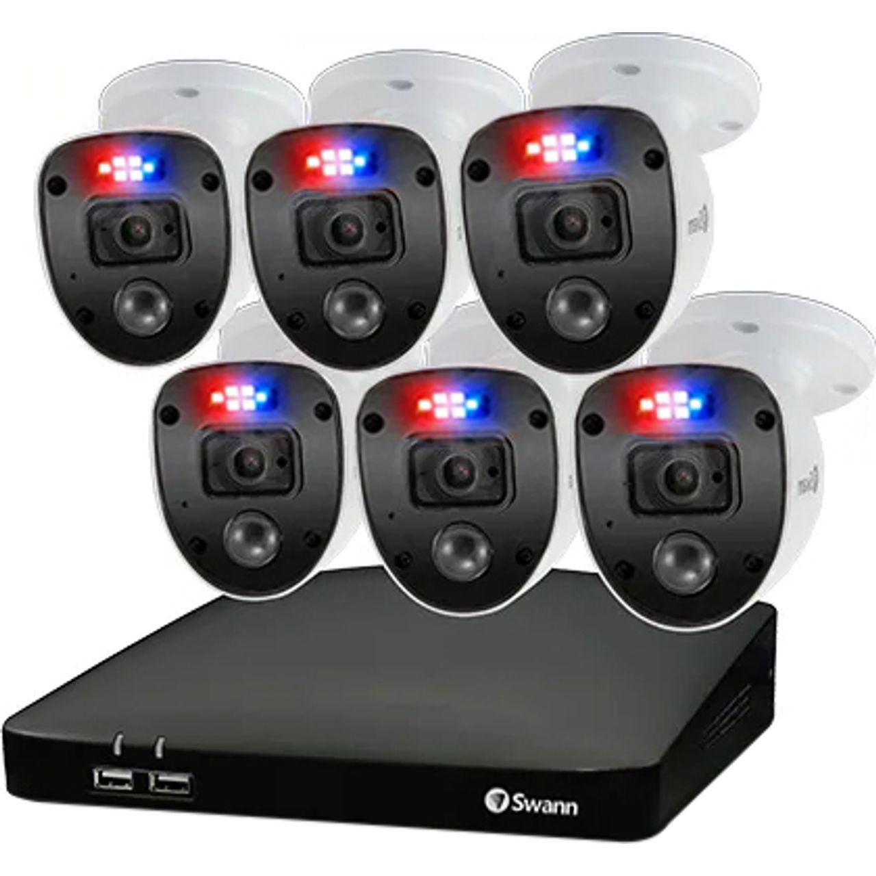 Swann Enforcer 6 Camera 8 Channel DVR Security System White