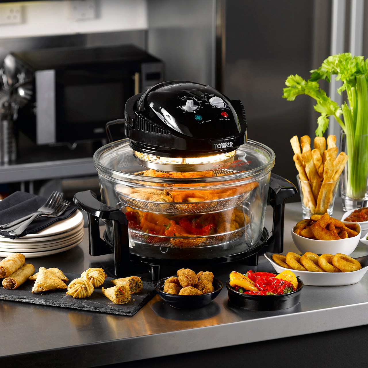 tower halogen low fat air fryer