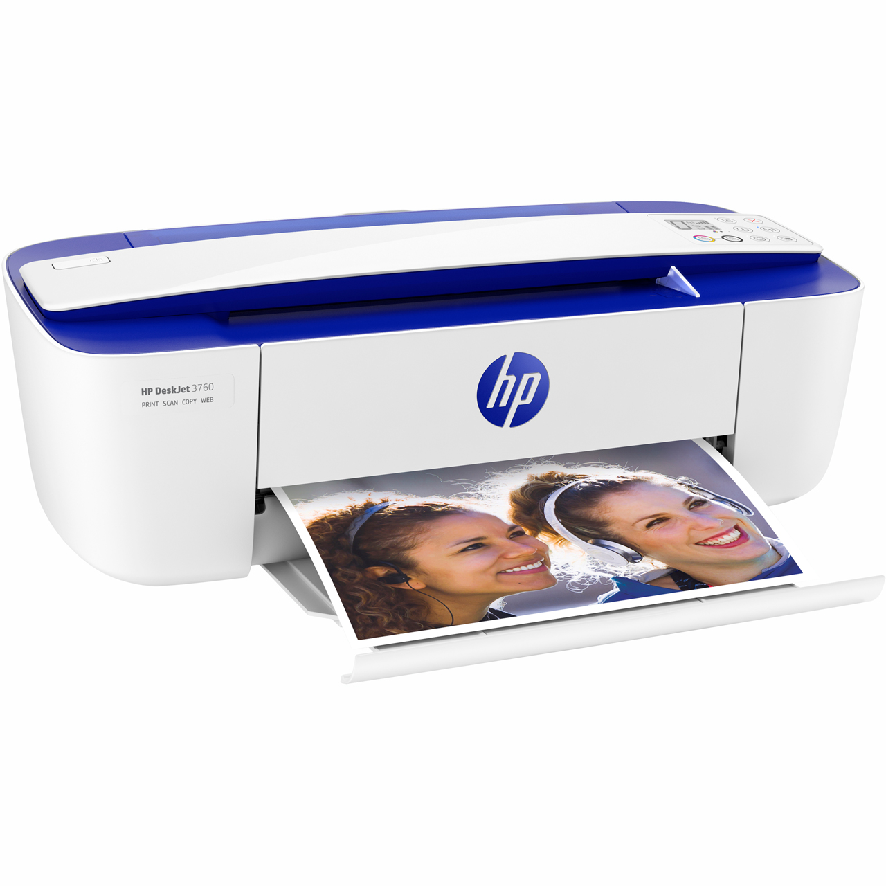 HP Tech Data Deskjet 3760 Inkjet Printer Blue / White 193015105355 | eBay