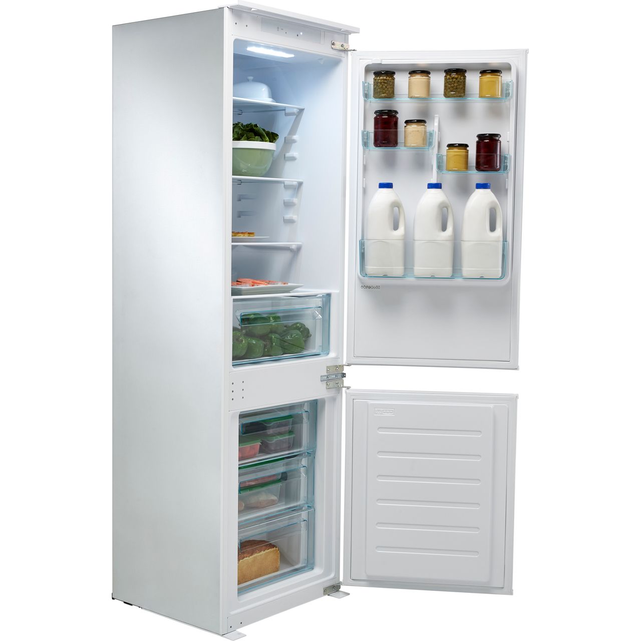 dimensions of integrated fridge freezers