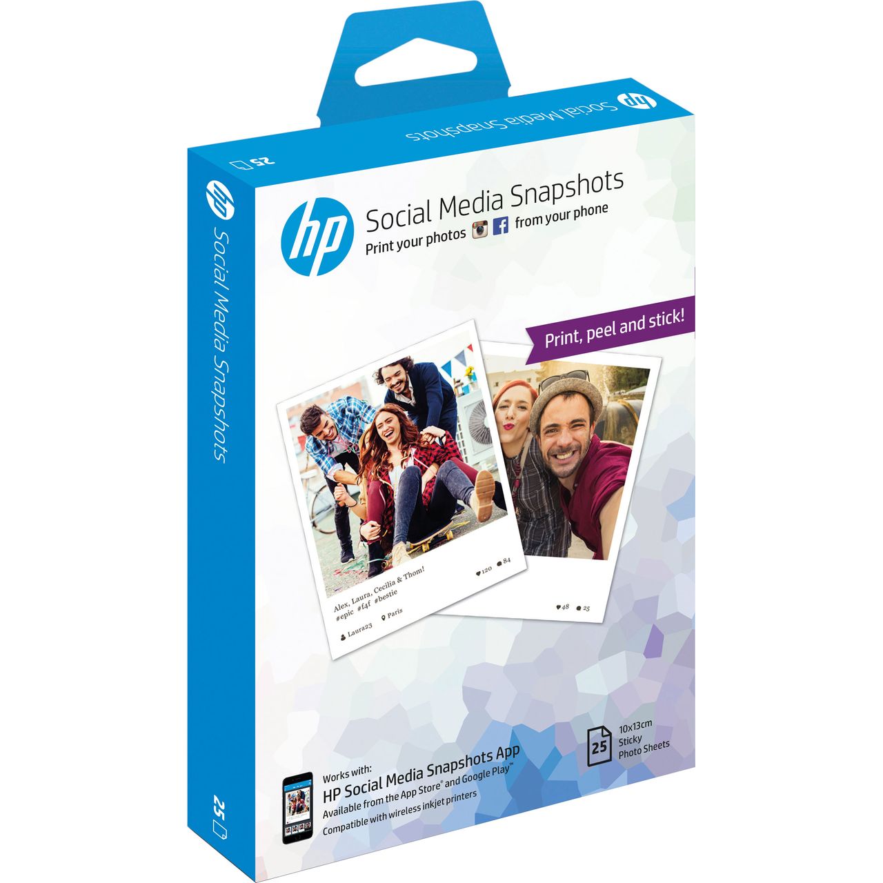 HP Social Media Snapshots Removable Sticky Photo Paper-25 sht/10 x 13 cm Review