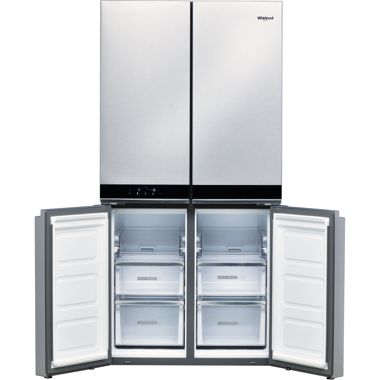 Whirlpool WQ9B1LUK 91cm Frost Free American Fridge Freezer Stainless
