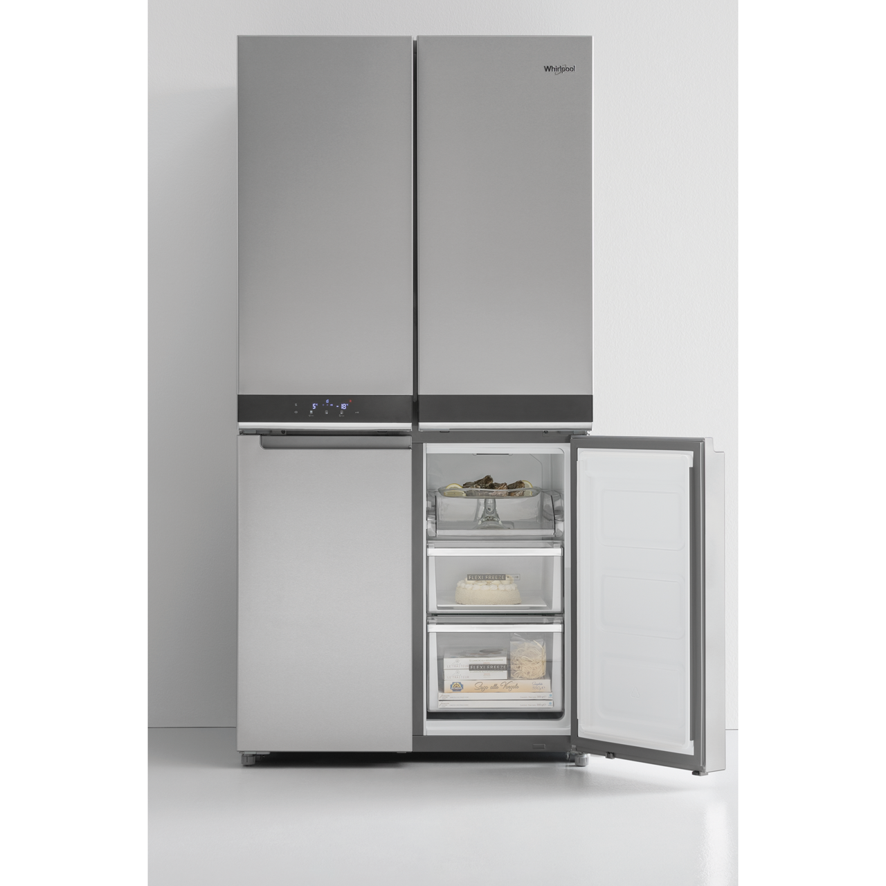 Whirlpool WQ9B1LUK 91cm Frost Free American Fridge Freezer Stainless