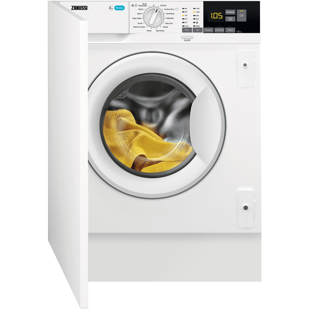 Z814w85bi Wh Zanussi Washing Machine 8kg Ao Com