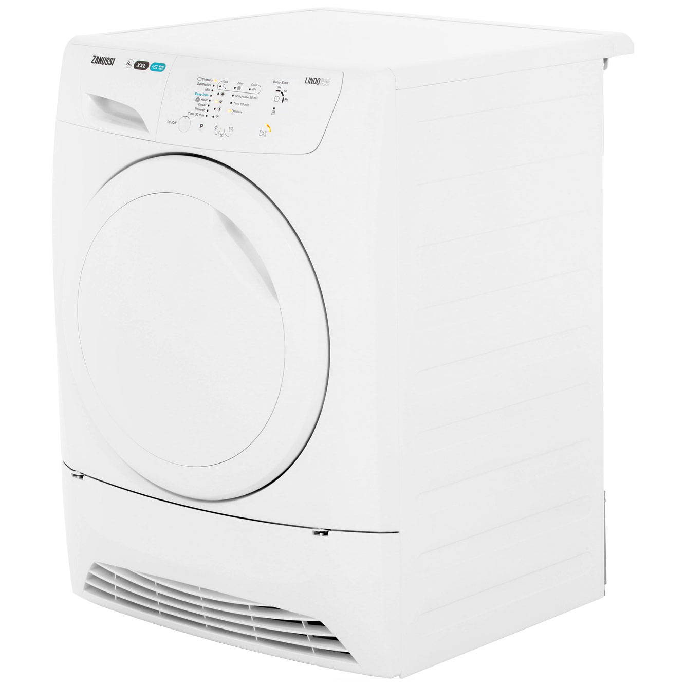 Zanussi ZDC8202P Lindo300 B Rated 8Kg Condenser Tumble Dryer White