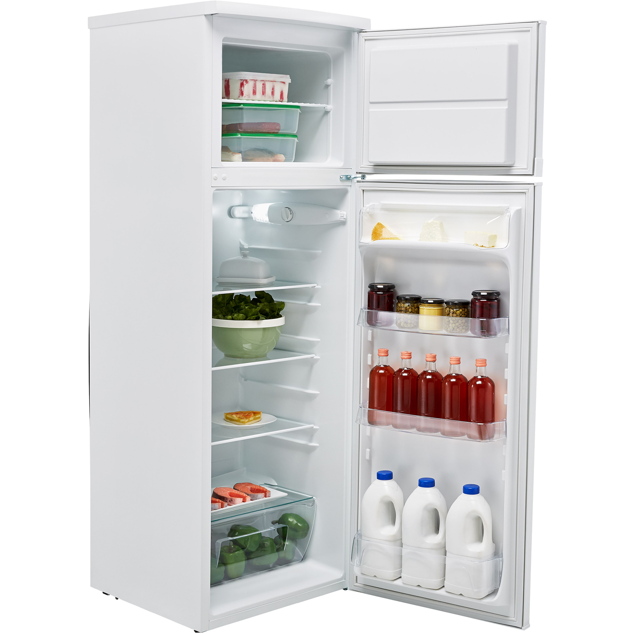 Zanussi ZRT27102WV A+ 55cm Free Standing Fridge Freezer 80/20 Standard ...