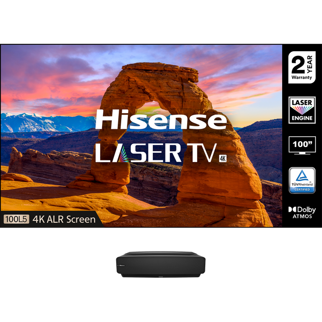 Hisense Laser TV L5-B12 Smart 4K Ultra HD TV Projector - Up to 100