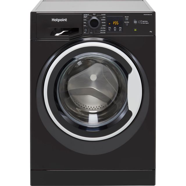 Hotpoint NSWM845CBSUKN 8Kg Washing Machine with 1400 rpm - Black - B Rated