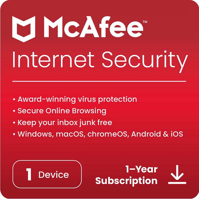 McAfee Internet Security Digital Download for 1 Device