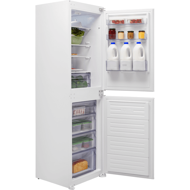 Indesit IBC185050F1 Integrated 50/50 Frost Free Fridge Freezer with Sliding Door Fixing Kit - White - F Rated