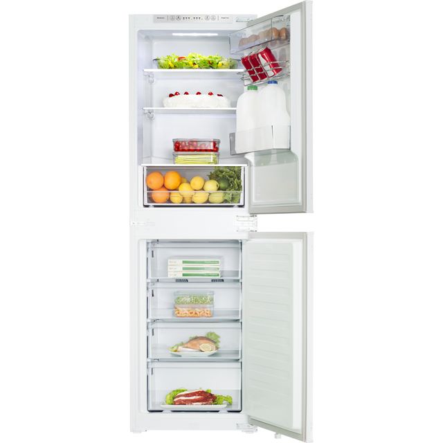 Fridgemaster MBC55224FE Integrated 50/50 Frost Free Fridge Freezer with Sliding Door Fixing Kit - White - E Rated - MBC55224FE_WH - 1