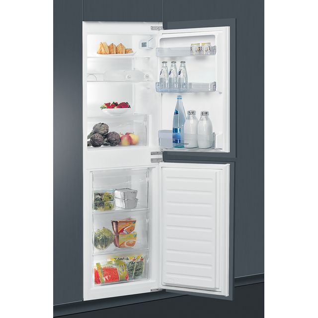 Indesit EIB15050A1D.UK1 Integrated 50/50 Fridge Freezer with Sliding Door Fixing Kit - White - F Rated
