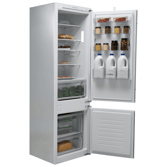 Bosch Series 2 Integrated 70/30 Fridge Freezer with Sliding Door Fixing Kit - White - F Rated