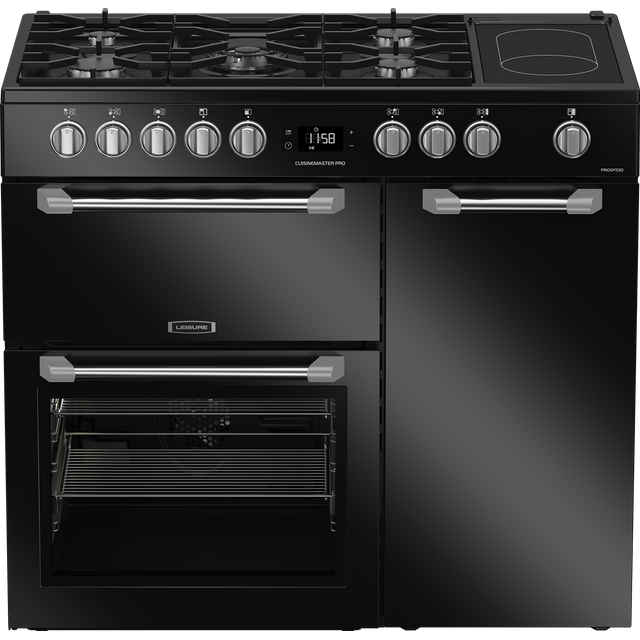 Leisure PR100F530K 100cm Dual Fuel Range Cooker - Black - PR100F530K_BK - 1