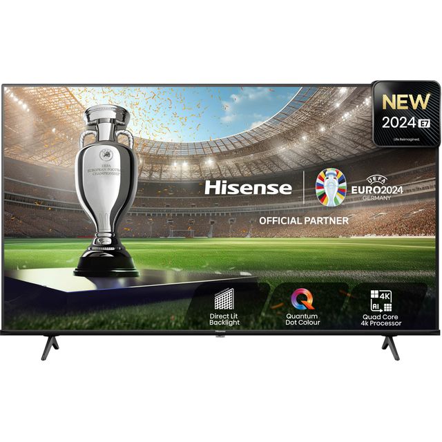 Hisense 43E7NQTUK 43" Smart 4K Ultra HD TV - Black - 43E7NQTUK - 1