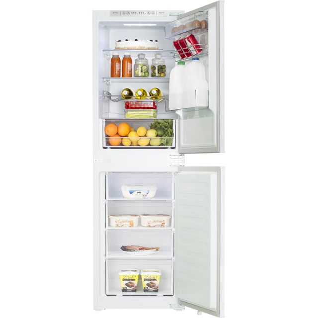 Hisense RIB291F4AWE Integrated 50/50 Frost Free Fridge Freezer with Sliding Door Fixing Kit - White - E Rated - RIB291F4AWE_WH - 1