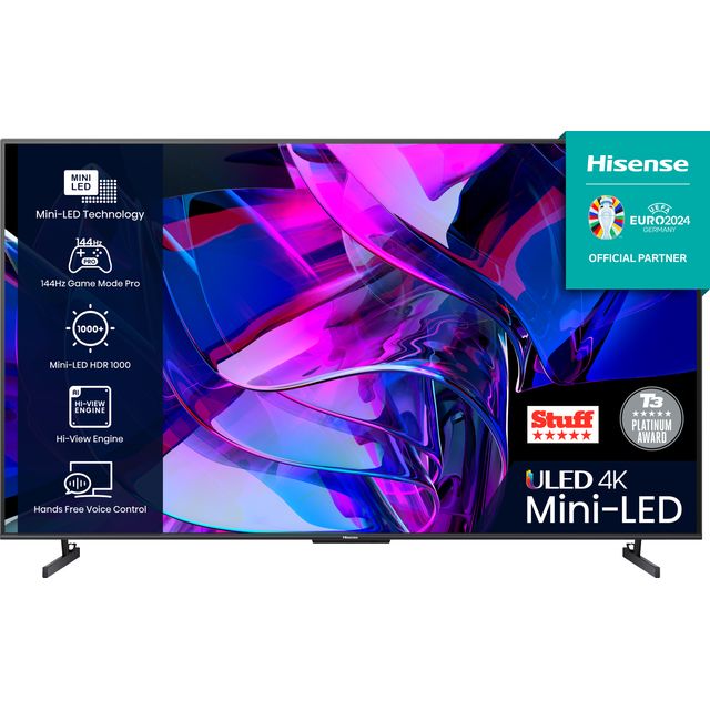 Hisense 100U7KQTUK 100" Smart 4K Ultra HD TV - Black - 100U7KQTUK - 1