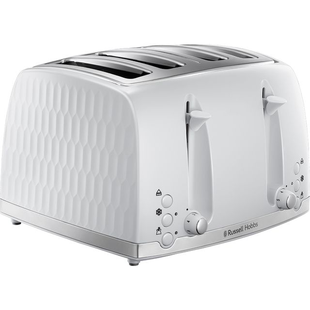Russell Hobbs Honeycomb 26070 4 Slice Toaster - White