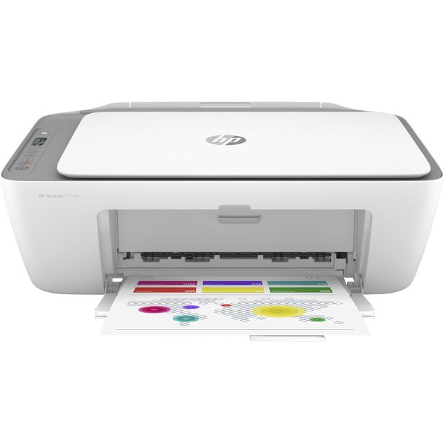 HP DeskJet 2720e All-In-One Inkjet Printer - Grey / White 