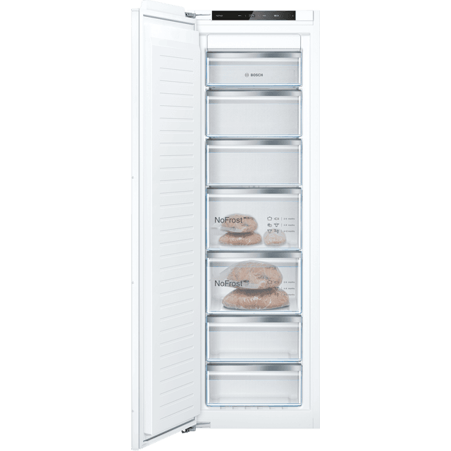 Bosch Series 4 GIN81VEE0G Built In Upright Freezer - White - GIN81VEE0G_WH - 1