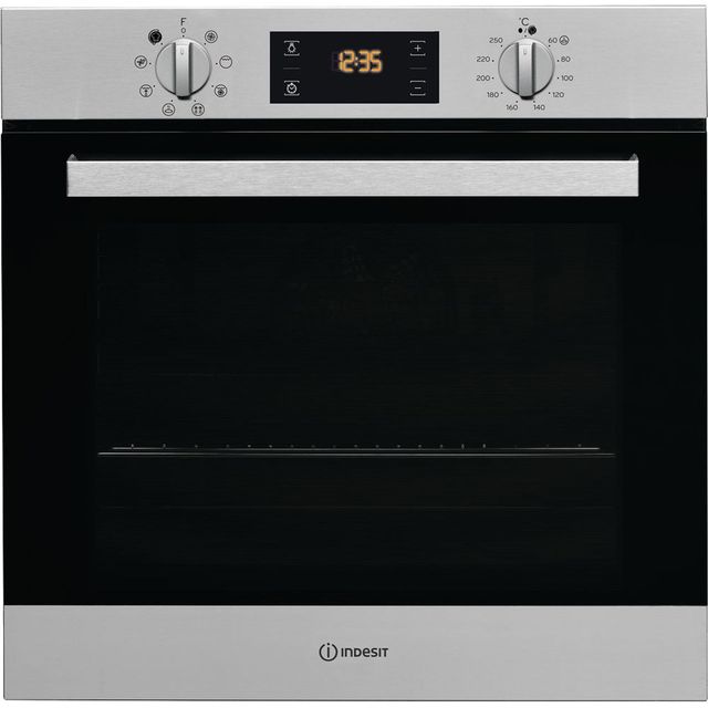 Indesit Aria IFW6340IX Built In Electric Single Oven - Stainless Steel - A Rated