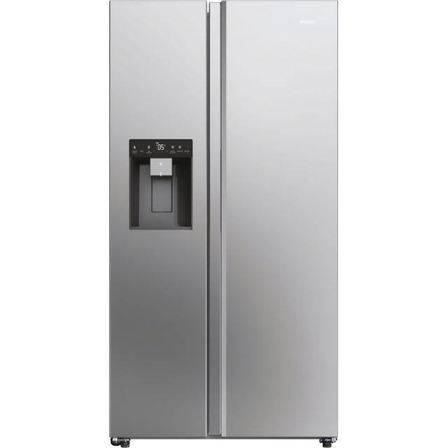 Haier HSW59F18DIMM Plumbed Frost Free American Fridge Freezer - Stainless Steel - D Rated