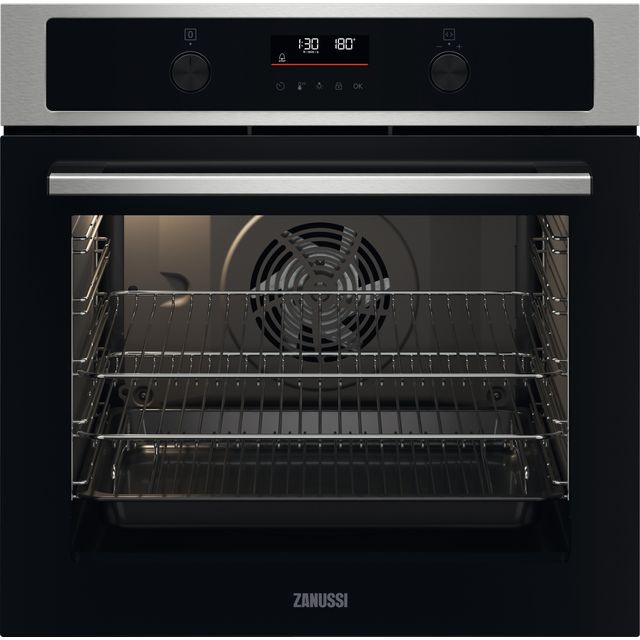 Zanussi Series 20 FanCook ZOCND7XN Built In Electric Single Oven - Black / Stainless Steel - A+ Rated