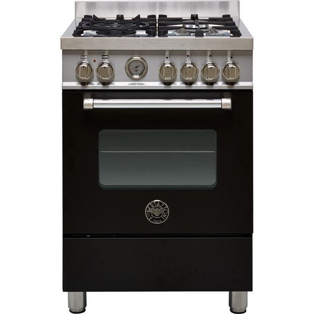 Bertazzoni Master Series MAS64L1ENEC 60cm Freestanding Dual Fuel Cooker - Matt Black - A Rated