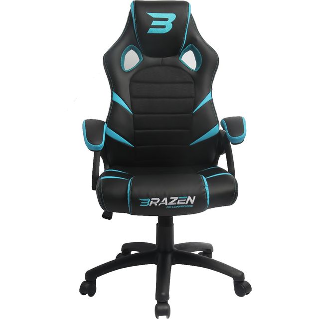 BraZen Puma PC Gaming Chair - Black / Blue