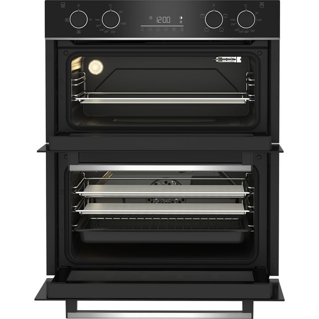 Beko bPRO 500 BBXTF25300X Built Under Electric Double Oven - Black - A/A Rated