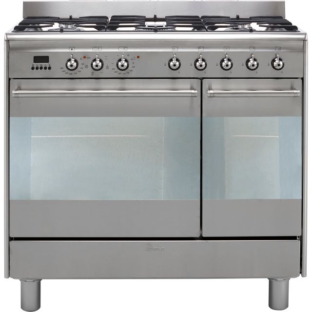Smeg Concert SUK92MX9-1 90cm Dual Fuel Range Cooker - Stainless Steel - A/A Rated