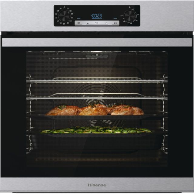 Hisense BSA65222AXUK Built In Electric Single Oven with added Steam Function - Stainless Steel - A Rated
