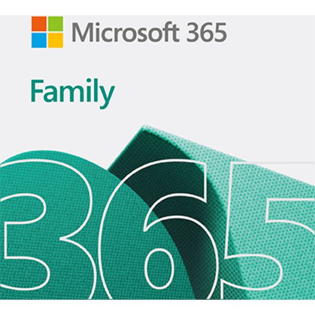 Microsoft 365 Family Digital Download 6 Users - Monthly / Annual Renewable Subscription, 1 Year Included